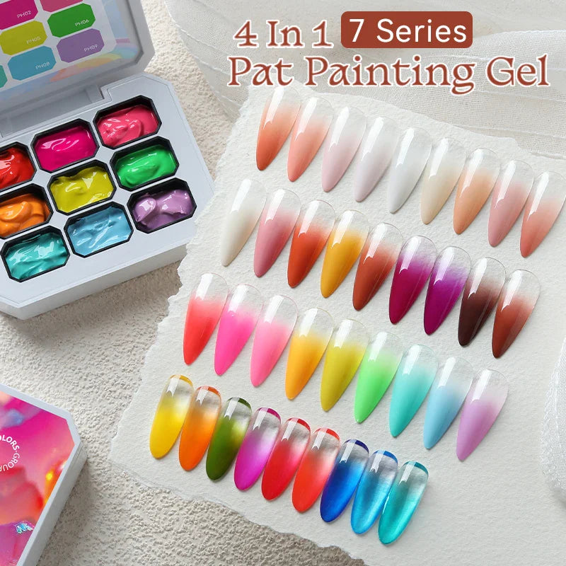 4 In 1 Pat Painting Gel Nail Sets