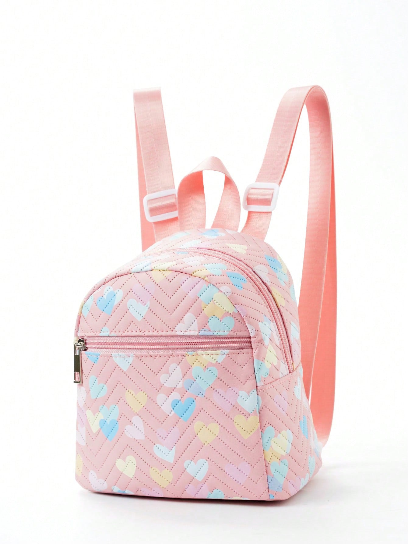 Foreign Trade Cross-border Hot-selling Backpack Women's Rainbow Multicolor PU Quilted Mini Backpack Fashion Casual High-end Sense Schoolbag